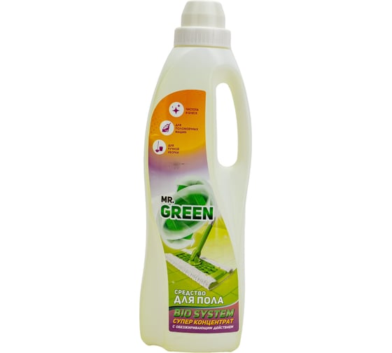 Средство для мытья полов MR.GREEN Bio system усиленная формула, 1 л ПНД 70264 1