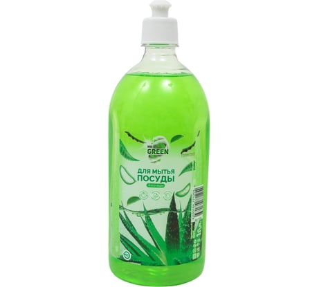 Средство для мытья посуды MR.GREEN Алоэ Вера push-pull, 1 л ПЭТ 71254