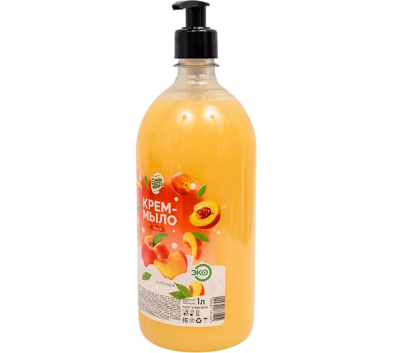 Увлажняющее крем-мыло MR.GREEN Peach 1 л ПЭТ 43090