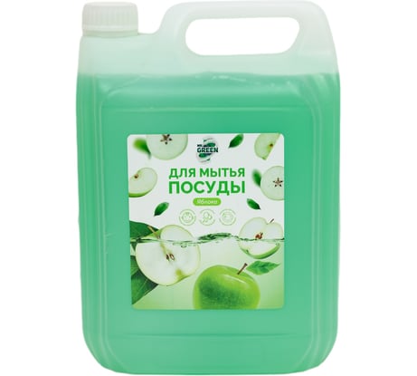 Средство для мытья посуды MR.GREEN Яблоко, 5 л ПНД 72763