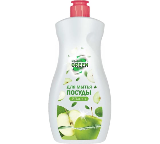 Средство для мытья посуды MR.GREEN Яблоко, 500 мл ПНД 72954 1