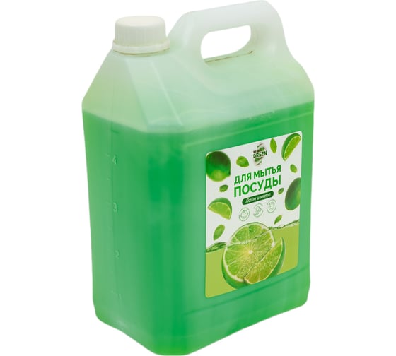 Средство для мытья посуды MR.GREEN Лайм и мята, 5 л ПНД 71322