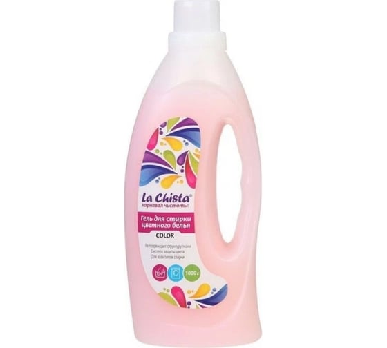 Гель для стирки Lachista Color для цветного белья 1л 870493