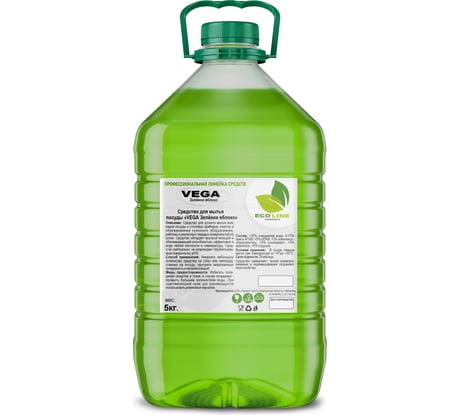Средство для мытья посуды NEOLINE VEGA зелёное яблоко 5 кг (13506) 127506