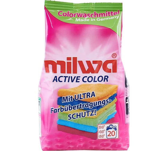 Концентрированный порошок для стирки цветного белья Milwa ACTIVE COLOR 1.34 кг 7590 1