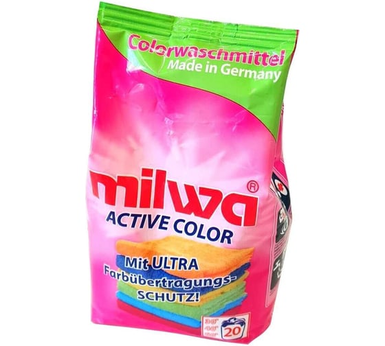 Концентрированный порошок для стирки цветного белья Milwa ACTIVE COLOR 1.34 кг 7590