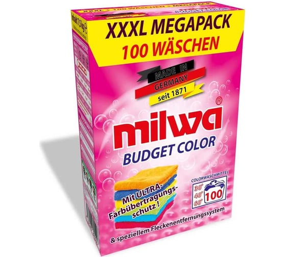 Порошок для стирки цветного белья Milwa Budget Color 7.5 кг 50590 1