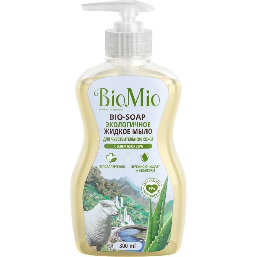 Жидкое мыло BioMio BIO-SOAP SENSITIVE с гелем алоэ вера 4011183 ...
