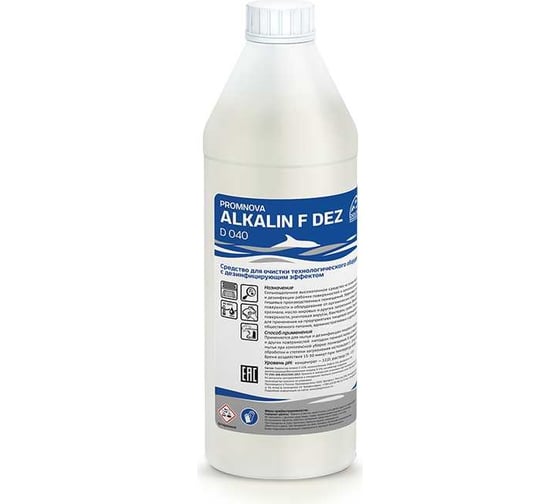Средство для мойки и дезинфекции DOLPHIN PROmnova Alkalin F Dez, 1 л 22593