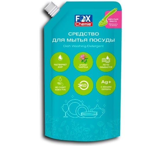 Гель-бальзам для мытья посуды с ароматом чабреца Fox Chemie 450 мл LMF102