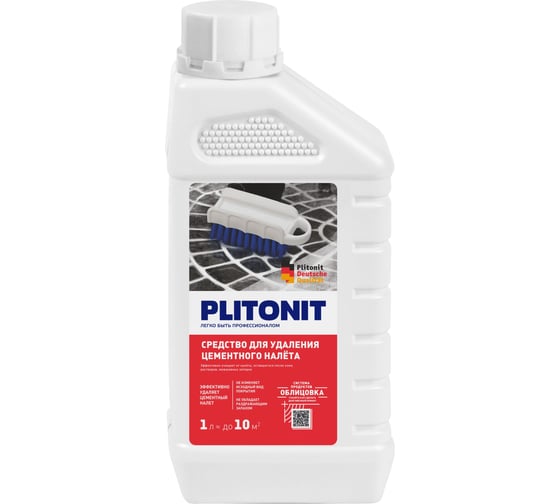 Средство для удаления цементного налета PLITONIT 1 л 17800 Н009013