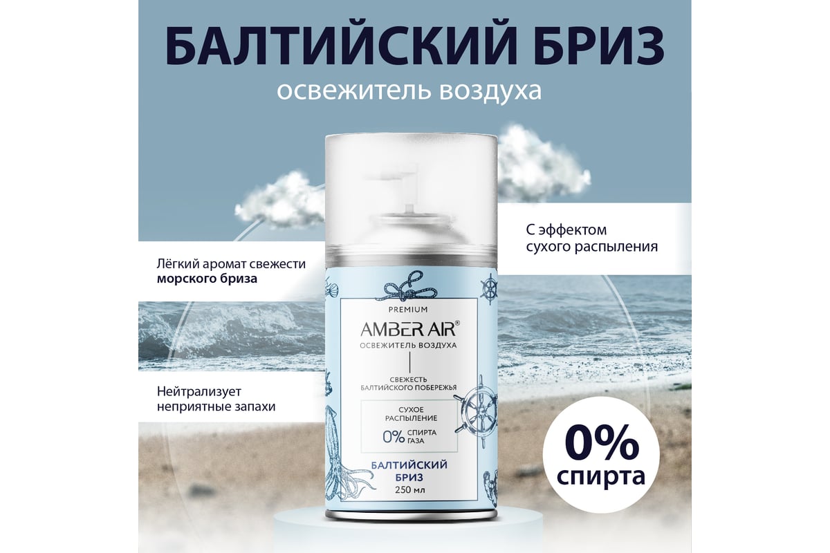 Освежитель воздуха Amber Air Балтийский бриз 250 мл, сменный блок ...