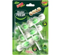 Подвесной блок для унитаза Master Fresh Duo Effect Gold 5 в 1, хвоя, 3 шт 263927