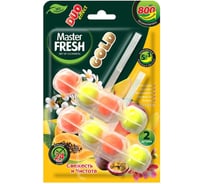 Подвесной блок для унитаза Master Fresh Duo Effect Gold 5 в 1, тропик, 2 шт 263905