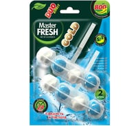 Подвесной блок для унитаза Master Fresh Duo Effect Gold 5 в 1, морской, 2 шт 263926