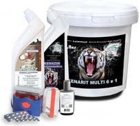 Набор №5 для расконсервации бассейна после зимы KENAZ 5 средств, сухая химия, картрижный фильтр, хлорный дезинфектант 333287