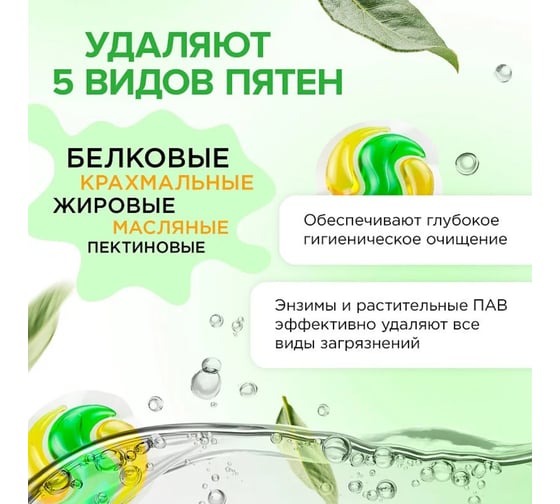 Биоразлагаемые концентрированные гипоаллергенные капсулы для стирки SYNERGETIC COLOR 60 шт 109816
