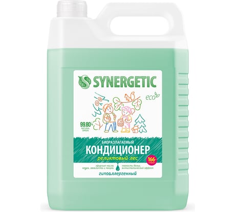Биоразлагаемый кондиционер-ополаскиватель для белья SYNERGETIC Реликтовый лес 5 л 110461