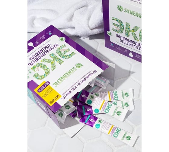 Пятновыводитель-отбеливатель SYNERGETIC 50 стиков 111104