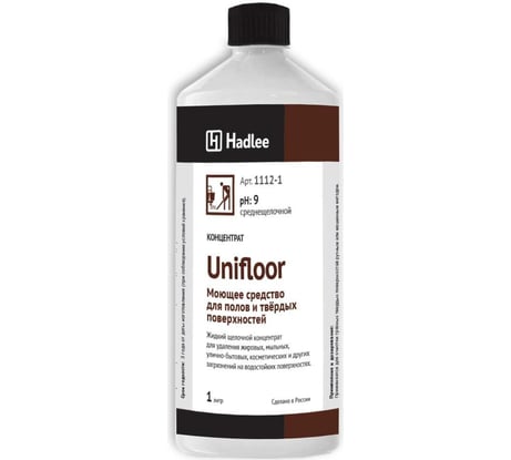 Концентрированное моющее средство для полов и твердых поверхностей Hadlee Unifloor 1 л 1112-1