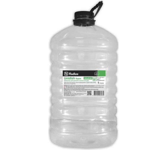 Средство для ручного мытья посуды Hadlee Unidish foam Neutral 5 л ПЭТ 1107-01-5