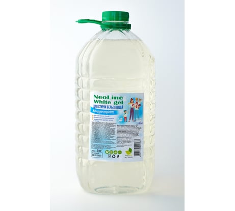 Гель для стирки белого белья Neoline White gel - морозное утро, 5 л ПЭТ5л 143044