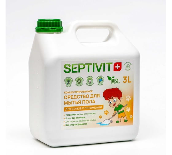 Средство для пола SEPTIVIT "Для домов с питомцами", 3 л 207_3 1