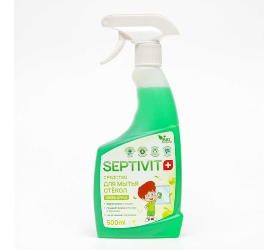Средство для стёкол SEPTIVIT "GREEN APPLE", 0.5 л 220 1
