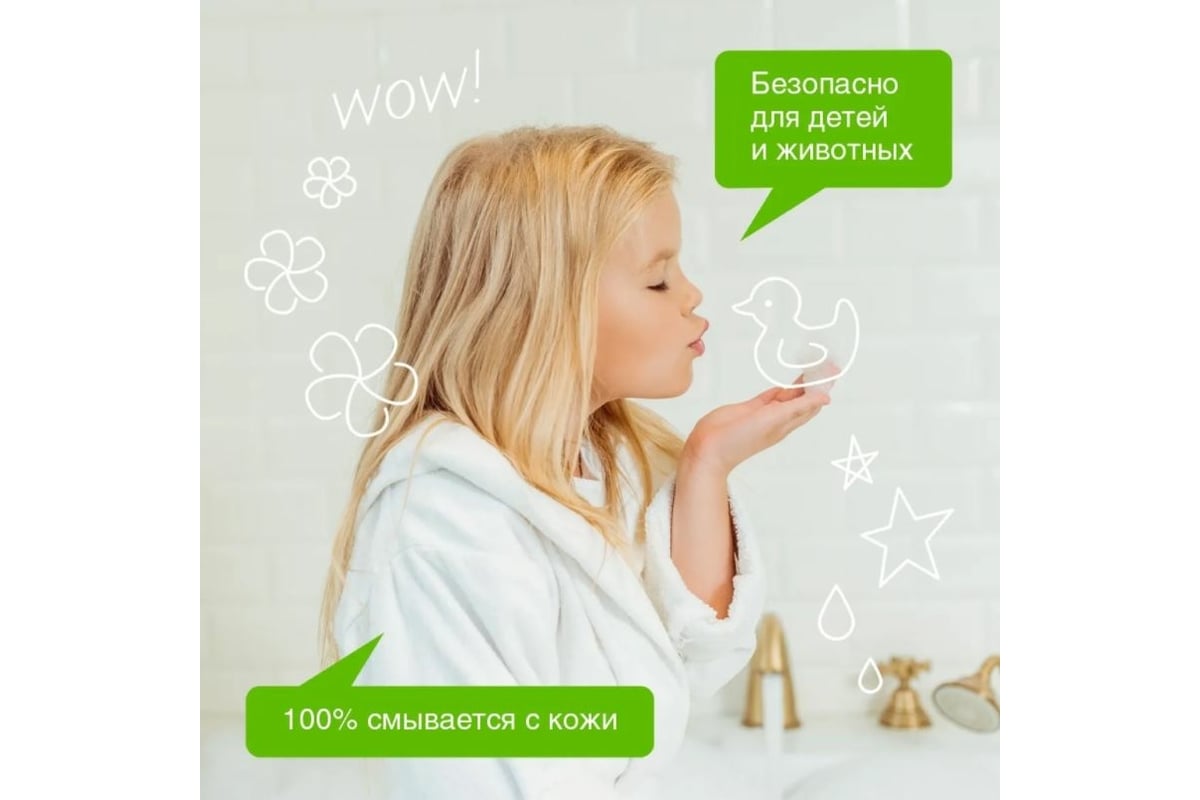 Жидкое биоразлагаемое мыло для мытья рук и тела Synergetic Луговые ...