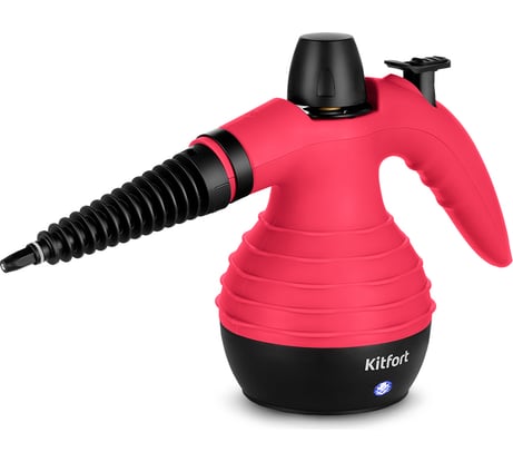 Пароочиститель Kitfort черно-малиновый КТ-9193-1