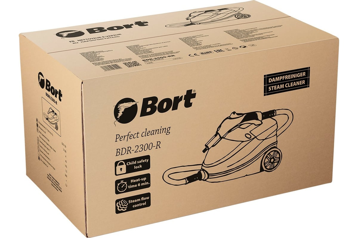 Пароочиститель BORT BDR-2300-R 93722609 - выгодная цена, отзывы .