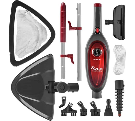 Паровая швабра VLK Rimmini 8100, черный/красный цвет, 1500 Вт 90301