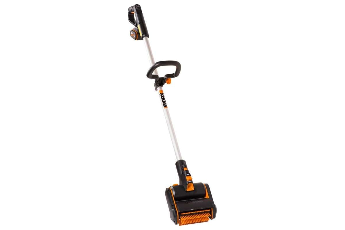 Щетка для чистки дорожек WORX 20В, 4Ач х1 ЗУ коробка WG441E