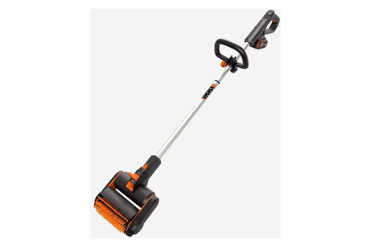 Щетка для чистки дорожек WORX 20В, 4Ач х1 ЗУ коробка WG441E