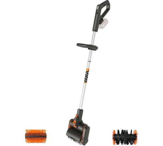 Щетка для чистки дорожек WORX 20В, 4Ач х1 ЗУ коробка WG441E