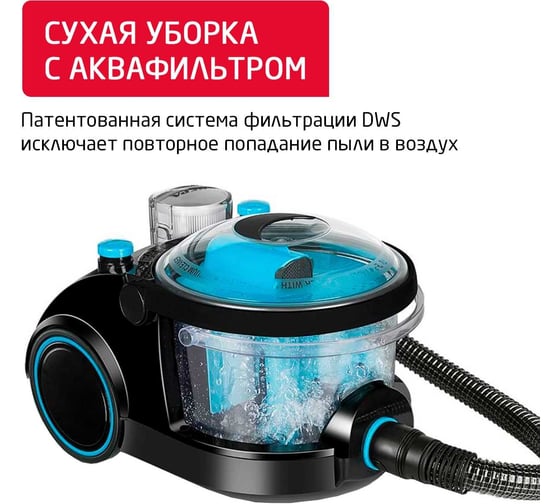 Пылесос ARNICA Bora 5000 с аквафильтром синий ET11131