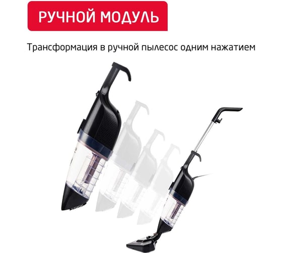Пылесос ARNICA Klik Klak черно-розовый ET13331