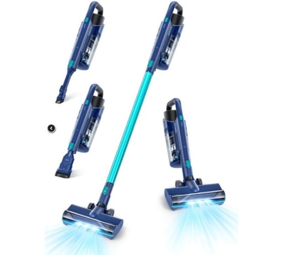 Беспроводной вертикальный пылесос LEACCO cordless vacuum cleaner blue S31