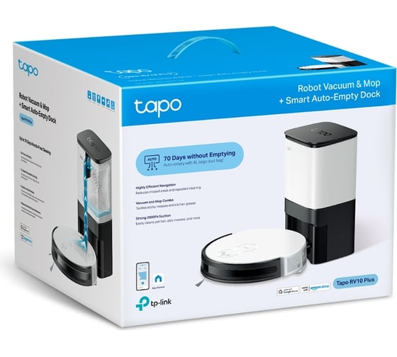 Робот-пылесос со станцией самоочистки TP-Link Tapo RV10 Plus