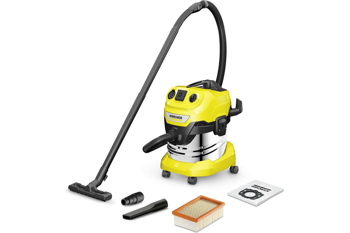 Хозяйственный пылесос WD 4 P S V-20/5/22 EU Karcher 1.628-290.0 - выгодная  цена, отзывы, характеристики, фото - купить в Москве и РФ