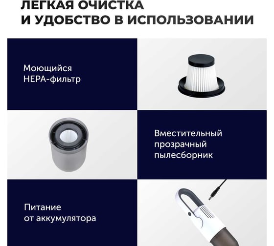 Вертикальный беспроводной пылесосTENDENZA TZ-VC-305