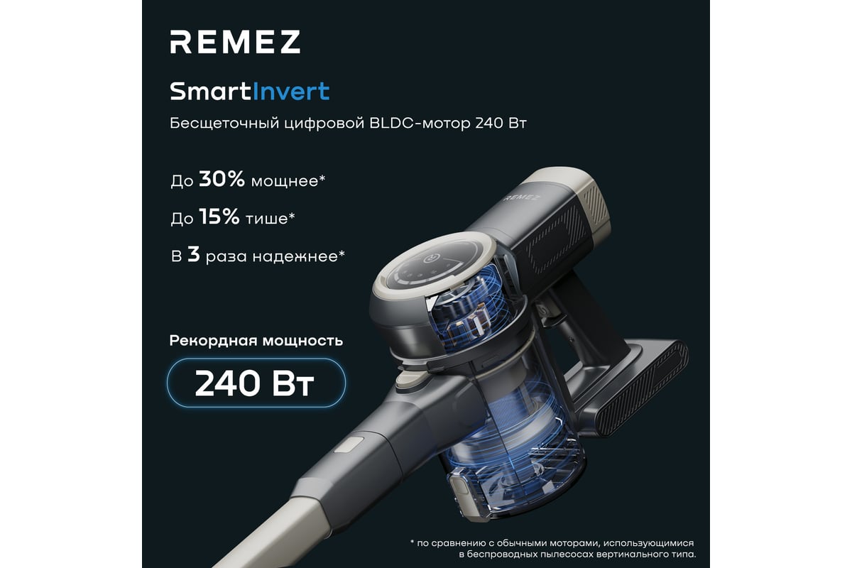 Вертикальный беспроводной пылесос Remez MultiClick Pro Aqua Energy V.2  RMVC-544 ЦБ-00000638