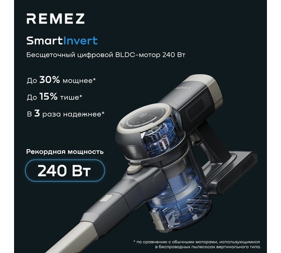 Вертикальный беспроводной пылесос Remez MultiClick Pro Aqua Energy V.2 RMVC-544 ЦБ-00000638