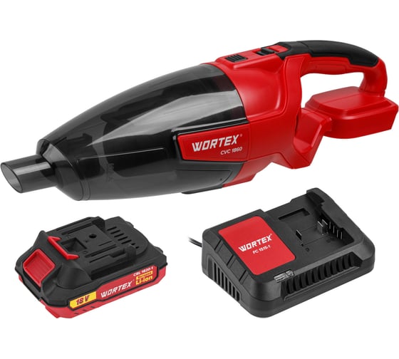 Аккумуляторный пылесос WORTEX CVC 1860 в кор. ALL1 18 В, автомобильный, 1x2А*ч 1325404