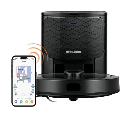 Пылесос-робот Redmond Черный VR1323S