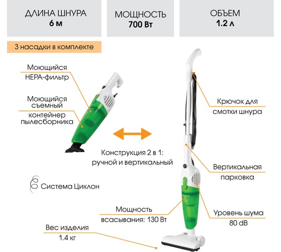 Пылесос Endever SkyClean VC-279 90021