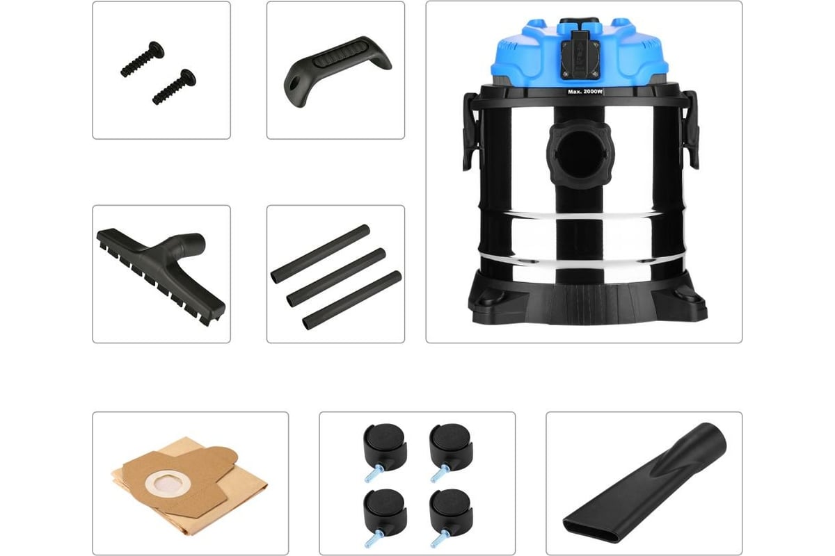 Промышленный пылесос DEKO DKVC-1200-20S 015-0031 - выгодная цена ...