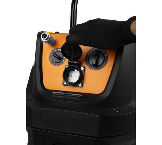 Промышленный пылесос WIEDERKRAFT 1600W/40L с подключением электро и пневмоинструмента WDK-DUSTER EP+