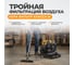 Промышленный пылесос WIEDERKRAFT 1600W/40L с подключением электро и пневмоинструмента WDK-DUSTER EP+ 4