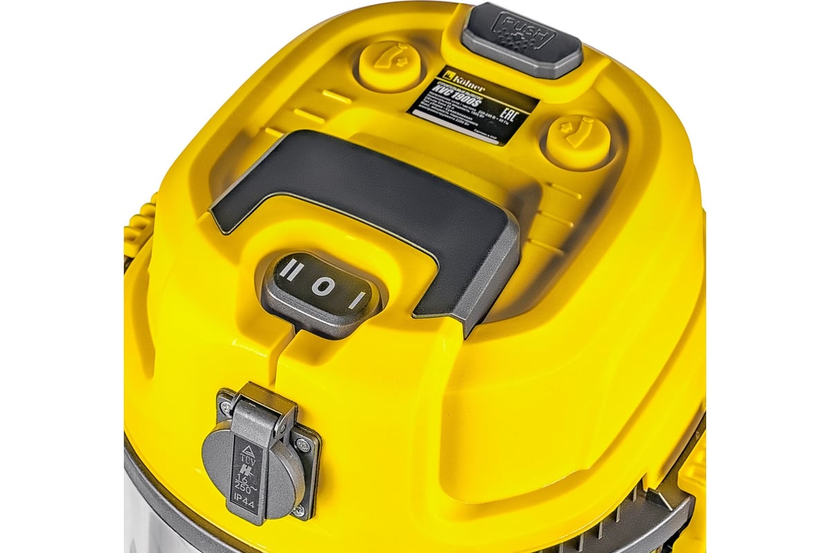 Строительный пылесос Kolner KVC 1900S 1900Вт, объем бака 35 л ...